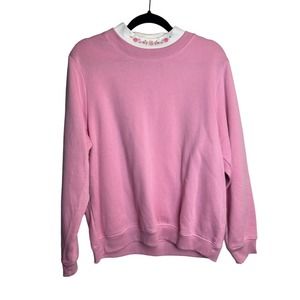 Vintage Blair Pink Cottage cottagecore Granny Sweatshirt Size Large Floral